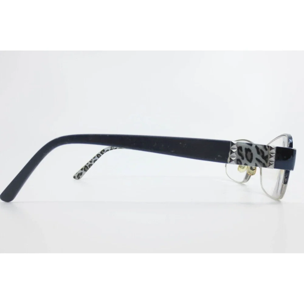Bebe Luvah Grrrl BB5089 Midnight Blue Leopard Print Eyeglasses Frames 51-17-135